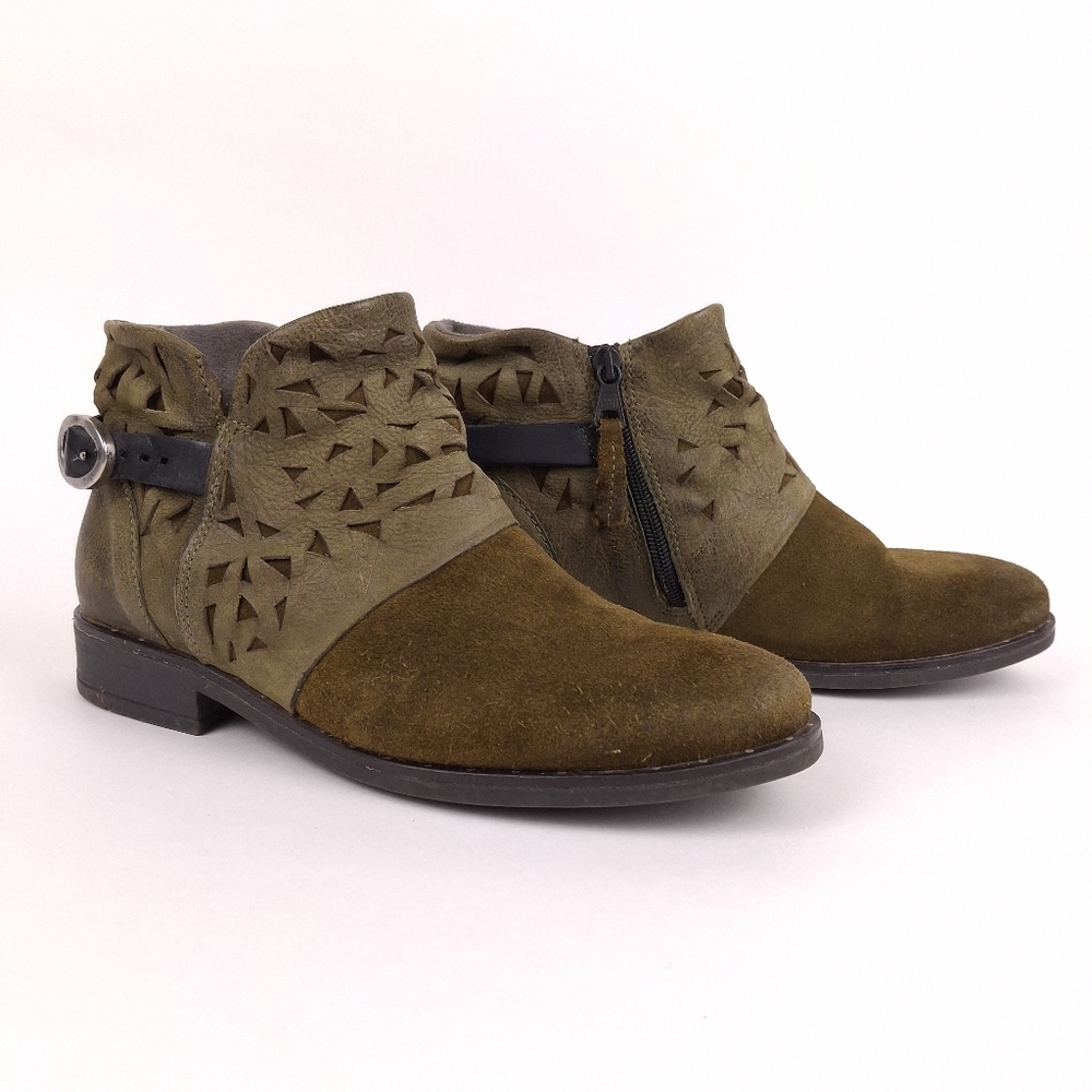 Miz Mooz Erie suede leather ankle boots boho forest fairy grunge artsy quirky